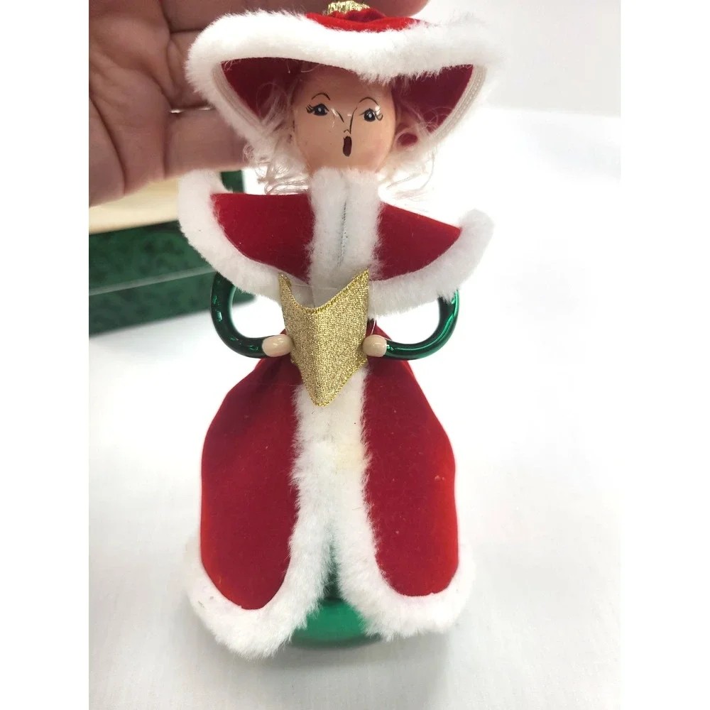 Mistletoe Magic Collection CAROLER European Style Glass Ornament: Hand Blown